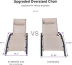 PURPLE LEAF Patio Oversized Chaise Lounge Chair Set - Image 2