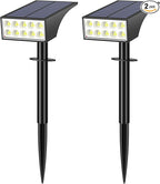 Solar Lights Outdoor Waterproof, Solar Spot Lights- 2 Pack/4 Mode LED by WENATY