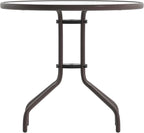 Flash Furniture Bellamy 31.5'' Round Indoor/Outdoor Tempered Glass Metal Frame - Image 8