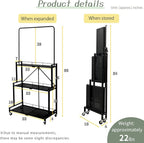 lumizone Foldable 4-Tier Plant Stand Indoor Outdoor Hanging Plant Shelf No - Image 7