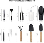 11Pcs Succulent Tools, Mini Garden Tools, Succulent Watering Tool as Plant - Image 2