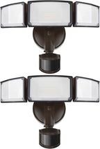 LUTEC 2 Pack 72W 7500LM LED Security Lights Motion Sensor Light Outdoor by LUTEC
