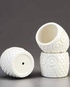 FLOWERPLUS Planter Pots Indoor, 3 Pack 3 Inch White Ceramic Decorative Small - Image 3