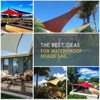 SUNNY GUARD Waterproof Sun Shade Sail 8' x 10' Sand Rectangle UV Block Sunshade - Image 7