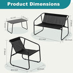 DUMOS 4 Piece Patio Furniture Set，Outdoor Patio Furniture Conversation Set - Image 6