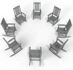 Oversized Rocking Chair Set of 8, Outdoor Rocking Chair by THOEOE