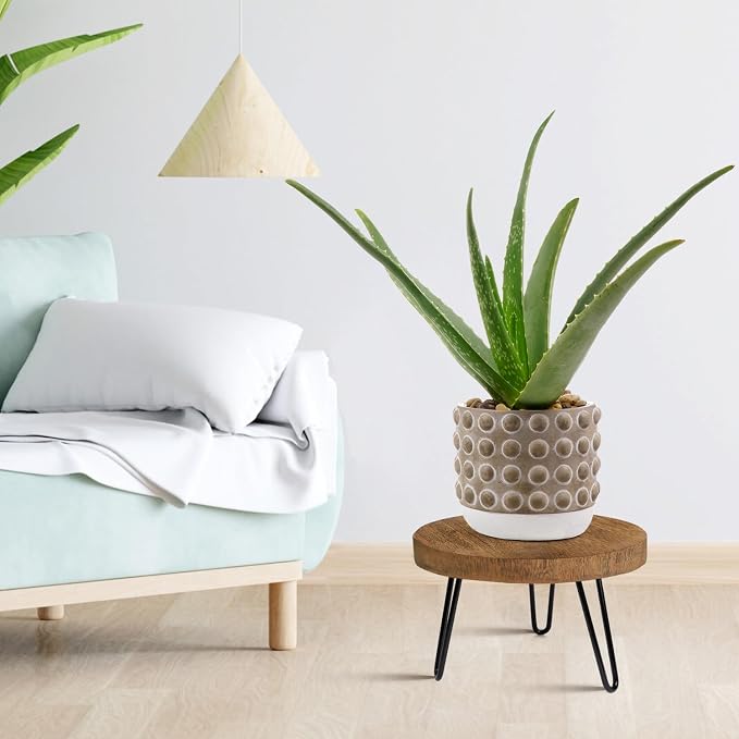 Plant Stand Indoor Outdoor, Wooden plant Stool, Mid Century Plant Stand - Image 6