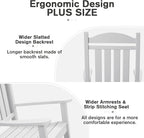Devoko HDPE Rocking Chair Plastic Outdoor Indoor Patio Rocker Chair High Back - Image 4