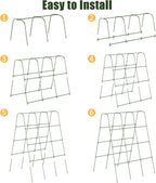 Miory Cucumber Trellis for Raised Beds, 48 x 63 Inch Metal U-Frame Garden - Image 6