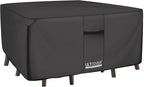 ULTCOVER 600D Tough Canvas Heavy Duty Square Patio Table and Chairs Cover by ULTCOVER