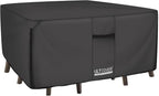 ULTCOVER 600D Tough Canvas Heavy Duty Square Patio Table and Chair Cover by ULTCOVER