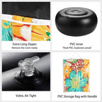 Magpie Fabrics Indoor/Outdoor Inflatable Stool Ottoman Pouf, Water Repellent - Image 4