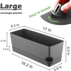 2 Pack Rectangle Self Watering Pots - Image 3