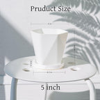 InmeRun Plant Pots Indoor Plastic Flower Pots Outdoor 5 inch Set of 6 Pack - Image 4