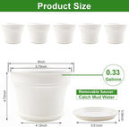 6 Inch Plastic-Flower Pot-for-Indoor Plants, 6 Pack Outdoor Plant Pots - Image 3