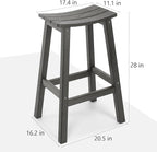 Stoog Bar Stools Set of 4, All-Weather Outdoor Barstools, 400 lbs Weight Support - Image 3