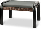 Patio Footstool Ottoman Outdoor Foot Rest by Deguifei