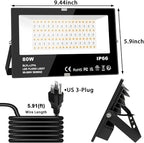 MELPO LED Flood Light Outdoor 800W Equivalent 8000LM Smart RGB Landscape - Image 8