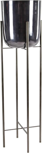CosmoLiving by Cosmopolitan Metal Indoor Outdoor Planter Dome Large Planter Pot - Image 7