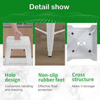 FDW Metal Bar Stools Set of 4 Counter Height Bar Stools 24 Inches Industrial - Image 7