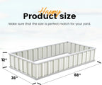 KING BIRD Raised Garden Bed 68"x 36"x 12" Galvanized Steel Metal Outdoor Garden - Image 7