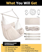 ADVOKAIR Hammock Chair Large 70.9"x47.2", 32% Bigger XXL Hanging Swing Chair - Image 6