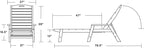 POLYWOOD NCC2280MA-P Nautical Arms Chaise, One Size - Image 7