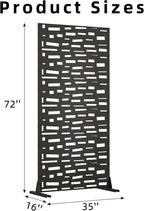 Casaphoria 72" H x 35" W Metal Outdoor Privacy Screen, Freestanding Decorative - Image 7