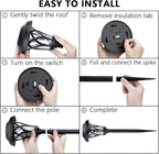 GIGALUMI 6 Pack Solar Pathway Lights Outdoor, Metal Glass & ABS Solar Landscape - Image 10