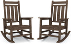 KINGYES Oversized Outdoor Rocking Chair Set of 2, All-Weather Patio Rocking by KINGYES