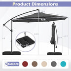 Tangkula 10ft Solar LED Patio Umbrella - Image 4