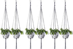 ELANE 6PCS Macrame Plant Hanger Indoor Hanging Planter Basket Decorative by ELANE