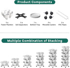 Strawberry Vertical Planter, Stacking Garden Tower, 5 Tiered Stackable Herb - Image 8