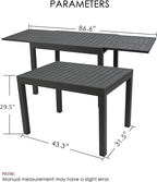 Kozyard Villa Expandable Patio Dining Table - Image 2