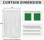 Easy-Going Outdoor Patio Curtains Detachable Tab Top Windproof Weatherproof - Image 6