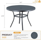 VICLLAX 41.2"x 28" Outdoor Round Patio Table - Image 3