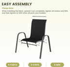 UDPATIO Patio Chairs Set of 8, Stackable Outdoor Dining Chairs - Image 8