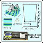 Hammock Chair Stand with X-Large Swing Chair with Footrest，Anti-Tip Thickened - Image 2