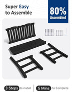 Outdoor Bench Set of 2, Weatherproof Garden Benches - Image 4