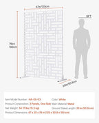 VEVOR Metal Privacy Screen, Freestanding Outdoor Divider - Image 7