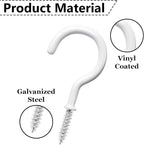 30 Pcs Ceiling Hooks for Hanging Plants, Utensils and Lights, 1-1/4 inch Vinyl - Image 9