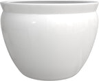 Red Lantern Large 22" White Porcelain Fishbowl Planter by RedLantern