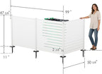 Kozyard 50" W x 48" H Outdoor Privacy Screens Aluminum Post, Air Conditioner - Image 7