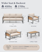 ZANDOR Outside Aluminum Lawn Furniture - Image 2