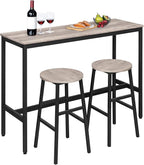Bar Stools, 24.4 Inch Kitchen Breakfast Bar Chairs, Industrial Bar Stools - Image 7
