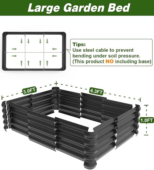 4.3x3.0x1.0ft Raised Garden Bed Kit - Image 2
