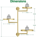 Rotating Window Shelves for Multiple Plants Indoor, 3-tier Metal Corner gold - Image 4