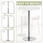 Flamaker Round Bistro Pub Table Modern Style Metal Base MDF Top Cocktail Bar - Image 6