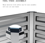8×2×1FT Galvanized Raised Garden Bed Kit, Metal Planter Boxes，Large Outdoor - Image 5