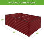 Best Choice Products 8x4x2ft Outdoor Metal Raised Garden Bed, Deep Root Planter - Image 3